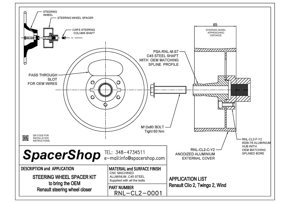 RNL-CL2-00001 assembly drawing