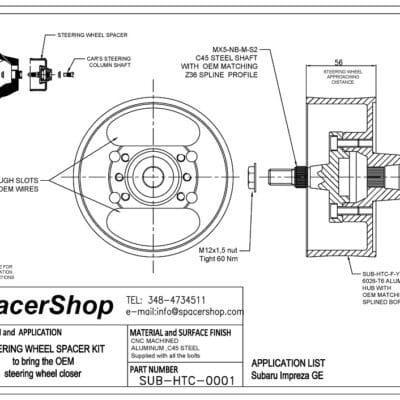 SUB-HTC-0001 assembly drawing