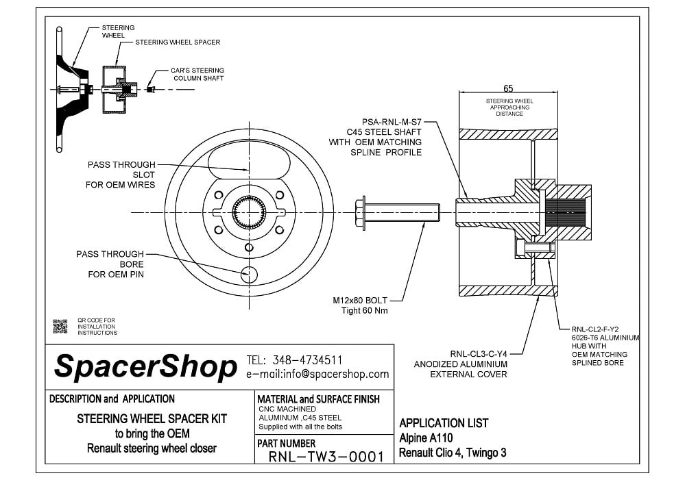 RNL-TW3-00001 assembly drawing