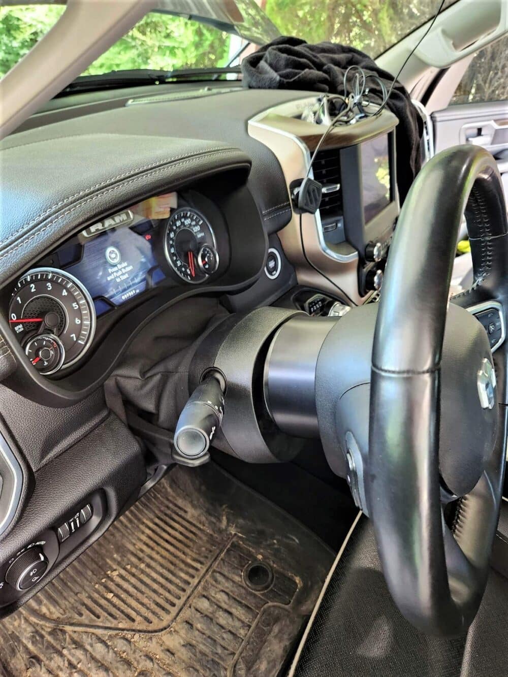 Ram 5 steering wheel spacer installed overview